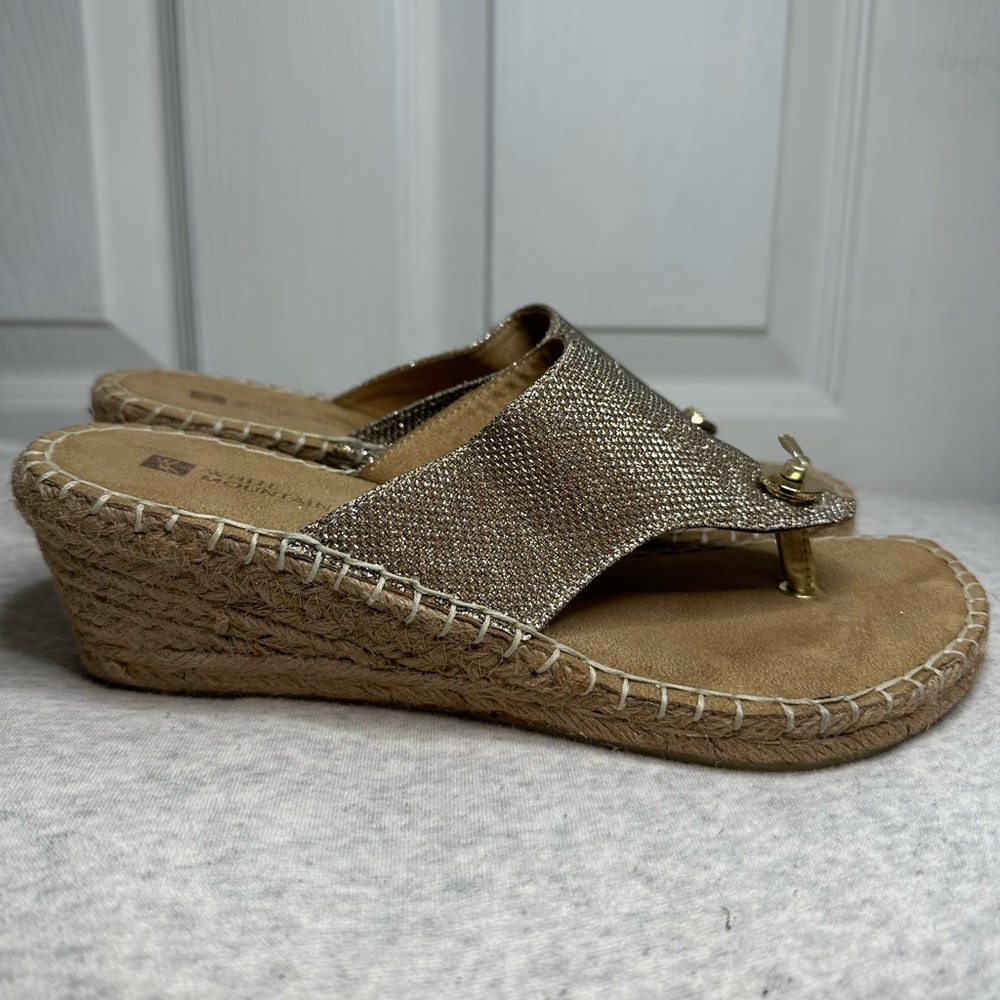 White Mountain Wedge Sandal
